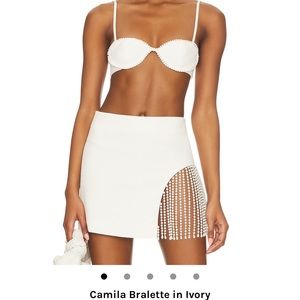 Revolve Camila Coelho mini skirt and bralette set